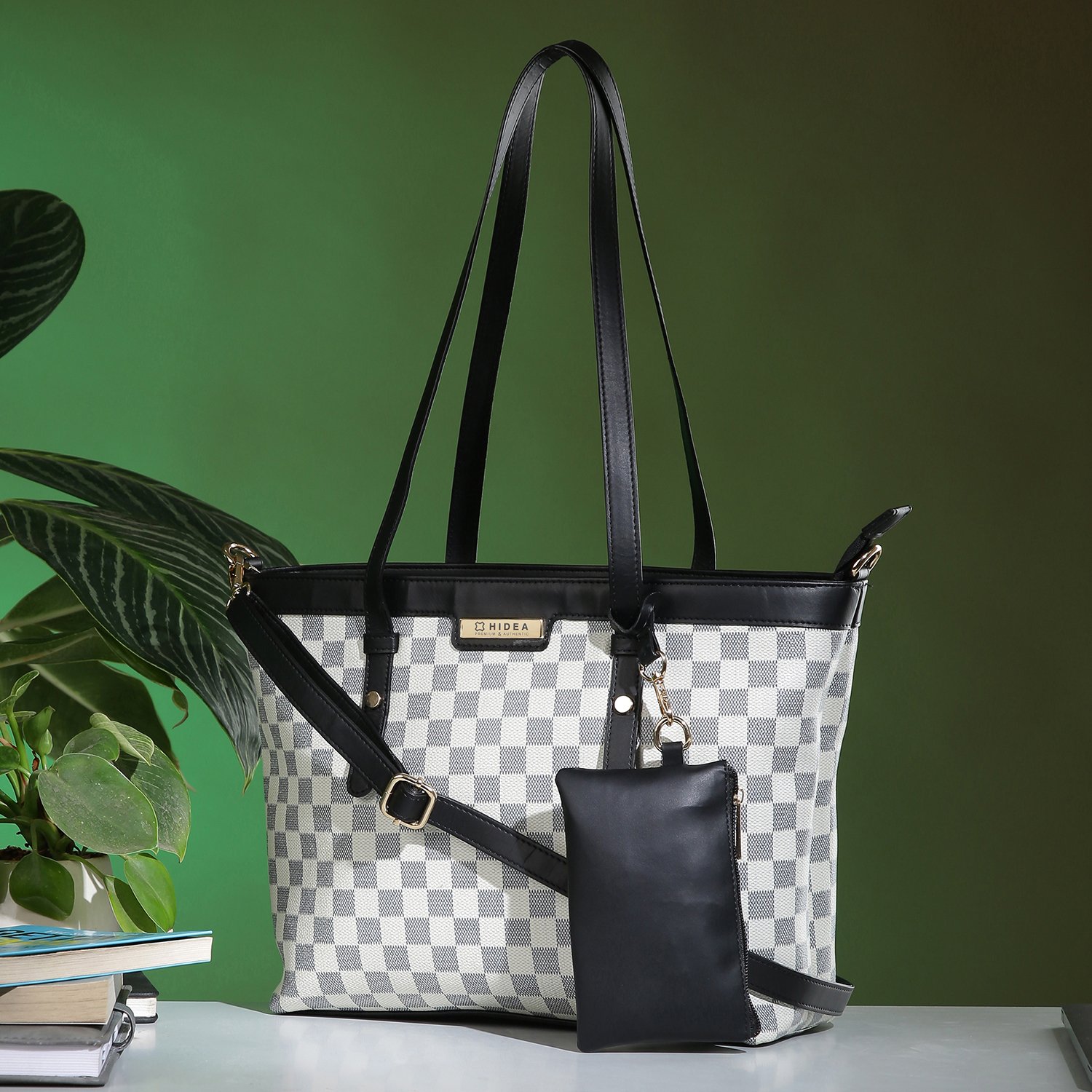 Maribel Checked Shopper Tote
